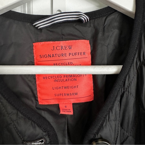 J. Crew Quilted Puffer Lady Jacket with PrimaLoft Black - Picture 4 of 11